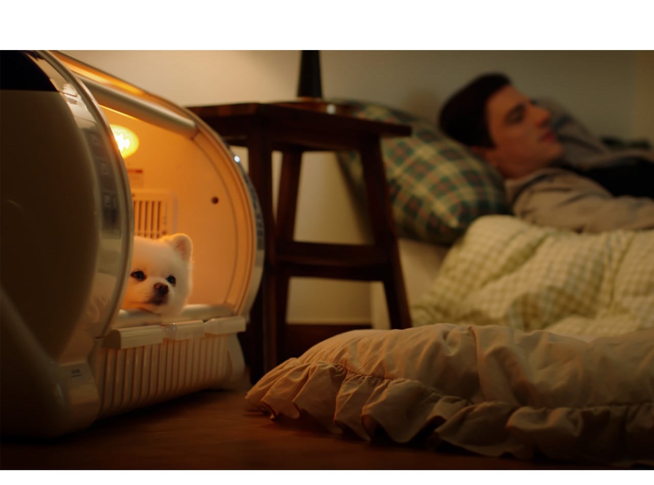 Curadle Pet O2 Brooder 90 используется ночью дома