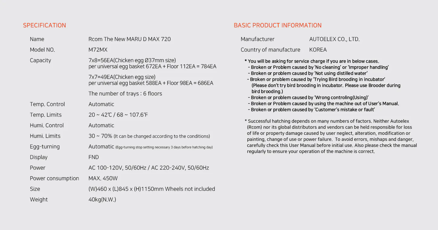 Rcom The New MARU D MAX 720: Технические характеристики The New MARU D