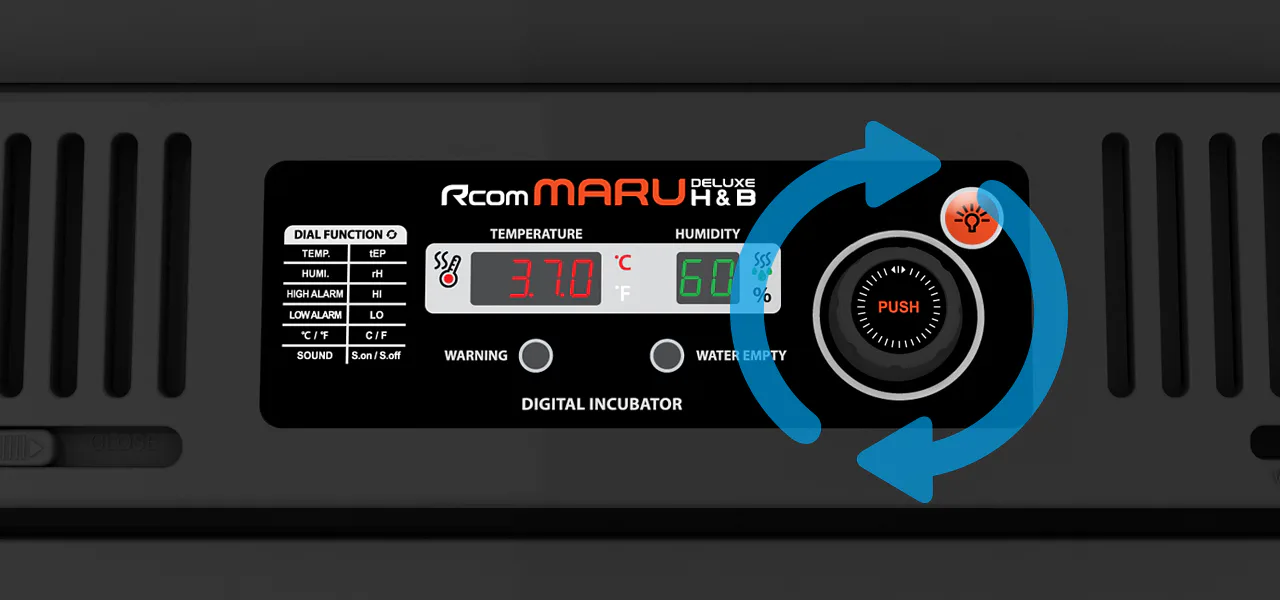Rcom MARU DELUXE H&B 100: Поворотный регулятор настроек
